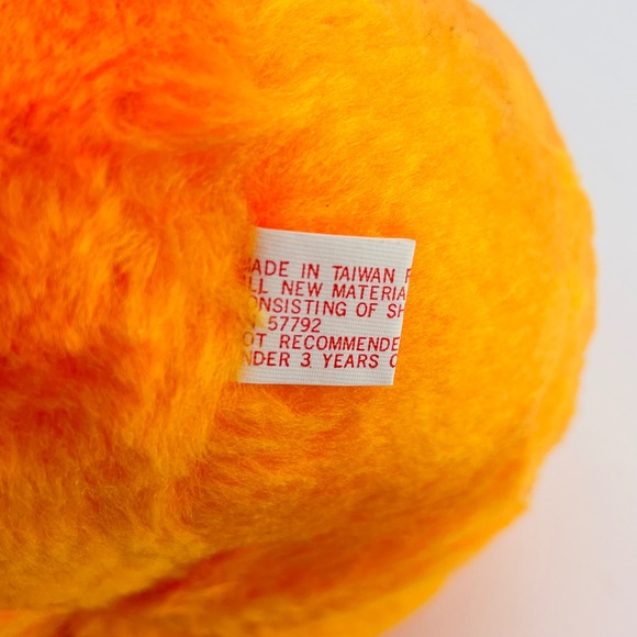 Vintage Halloween Plush Pumpkin Toy with Funny Face Taiwan Made - Picture 4 of 9